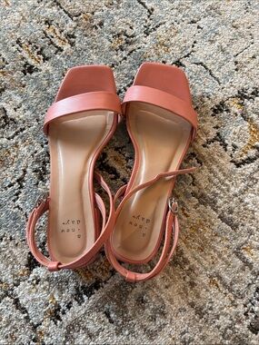 a new day Coral Square-Toe Slingback Heeled Sandal